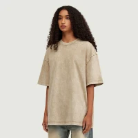 285GSM Unisex Oversized Snow Wash T-shirt - thumbnail image 3