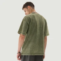 285GSM Unisex Oversized Snow Wash T-shirt - thumbnail image 2