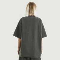 260GSM Unisex Faded Raw Hem T-shirt - thumbnail image 2