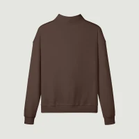 380GSM Unisex Heavyweight Regular Fit Half-Zip Brushed Fleece Sweatshirt - thumbnail image 2