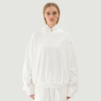 420GSM Unisex Snap Collar Hoodie - thumbnail image 1