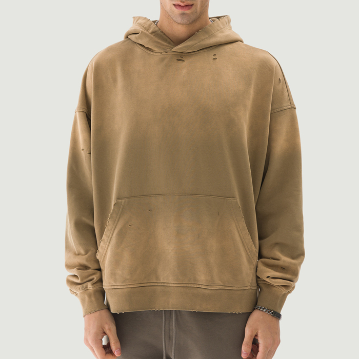 440GSM Unisex Sun Faded Distressed Hoodie