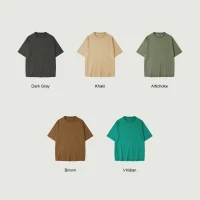 285GSM Unisex Oversized Washed Crew Neck T-shirt - thumbnail image 3