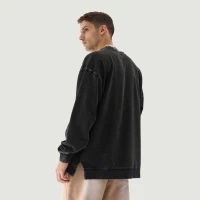 380GSM Unisex Heavyweight Oversized Side Slit Faded Sweatshirt - thumbnail image 2