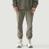 380GSM Unisex Heavyweight Brushed Fleece Sweatpants - thumbnail image 1