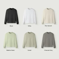 240GSM Unisex Crew Neck Loose Long Sleeve - thumbnail image 4