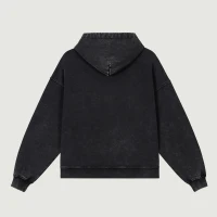 440GSM Unisex Snow Wash Full-zip Hoodie - thumbnail image 2