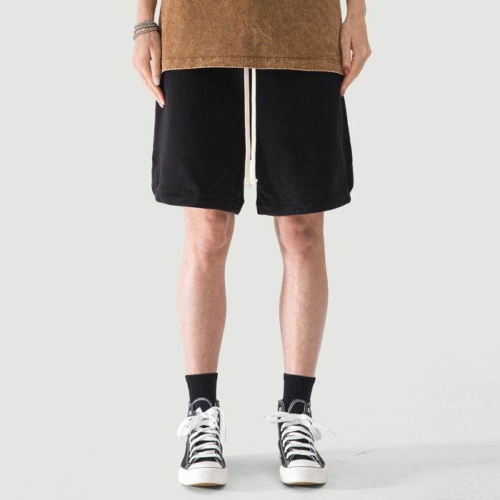 360GSM Unisex Clipped Corner Washed Sweat Shorts
