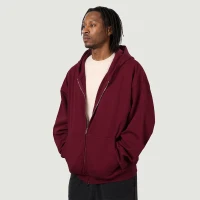 400GSM Unisex Heavyweight Tapered Full-Zip Balloon Hoodie - thumbnail image 3