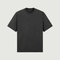 285GSM Unisex Oversized Washed Crew Neck T-shirt - thumbnail image 1