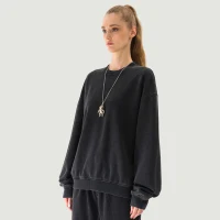 440GSM Unisex Super Heavyweight Oversized Faded Sweatshirt - thumbnail image 3