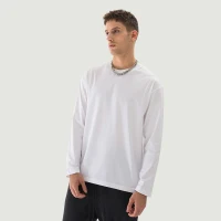 220GSM Unisex Crew Neck Long Sleeve T-shirt - thumbnail image 3