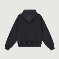 420GSM Unisex Snap Collar Hoodie - thumbnail image 2