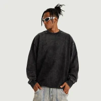 440GSM Unisex Super Heavyweight Oversized Faded Sweatshirt - thumbnail image 1