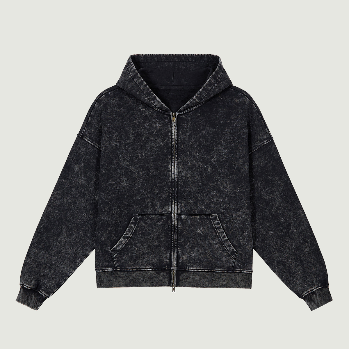 Snow Wash Zip Hoodie