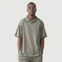240GSM Unisex Oversized Polo Shirt - thumbnail image 1
