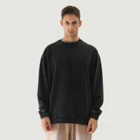 380GSM Unisex Heavyweight Oversized Side Slit Faded Sweatshirt - thumbnail image 1