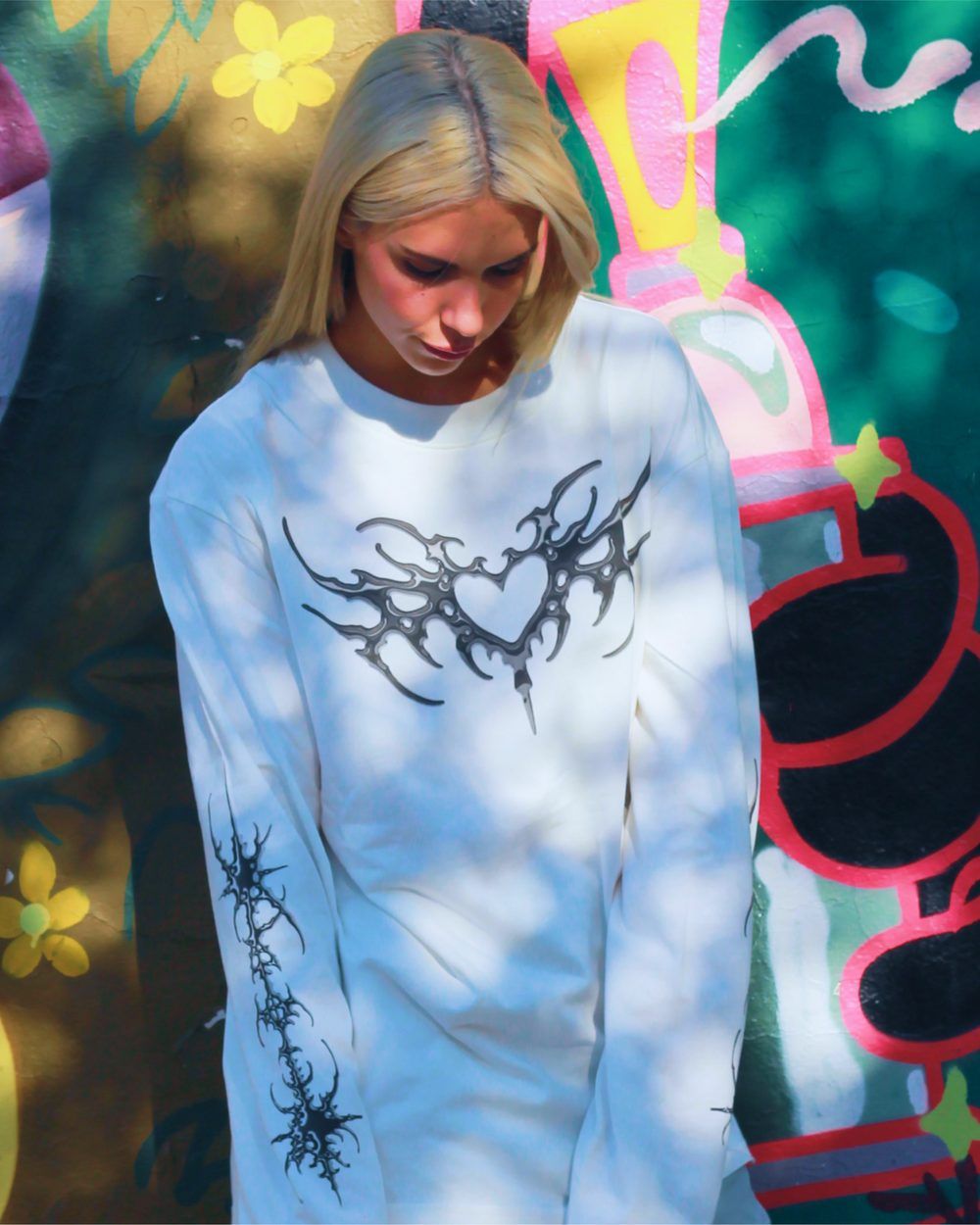 Heavyweight print on demand streetwear hoodie made on PODpartner, front view