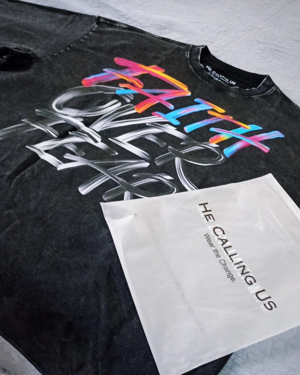 Print on demand streetwear hoodie made on PODpartner, large-format back print detail