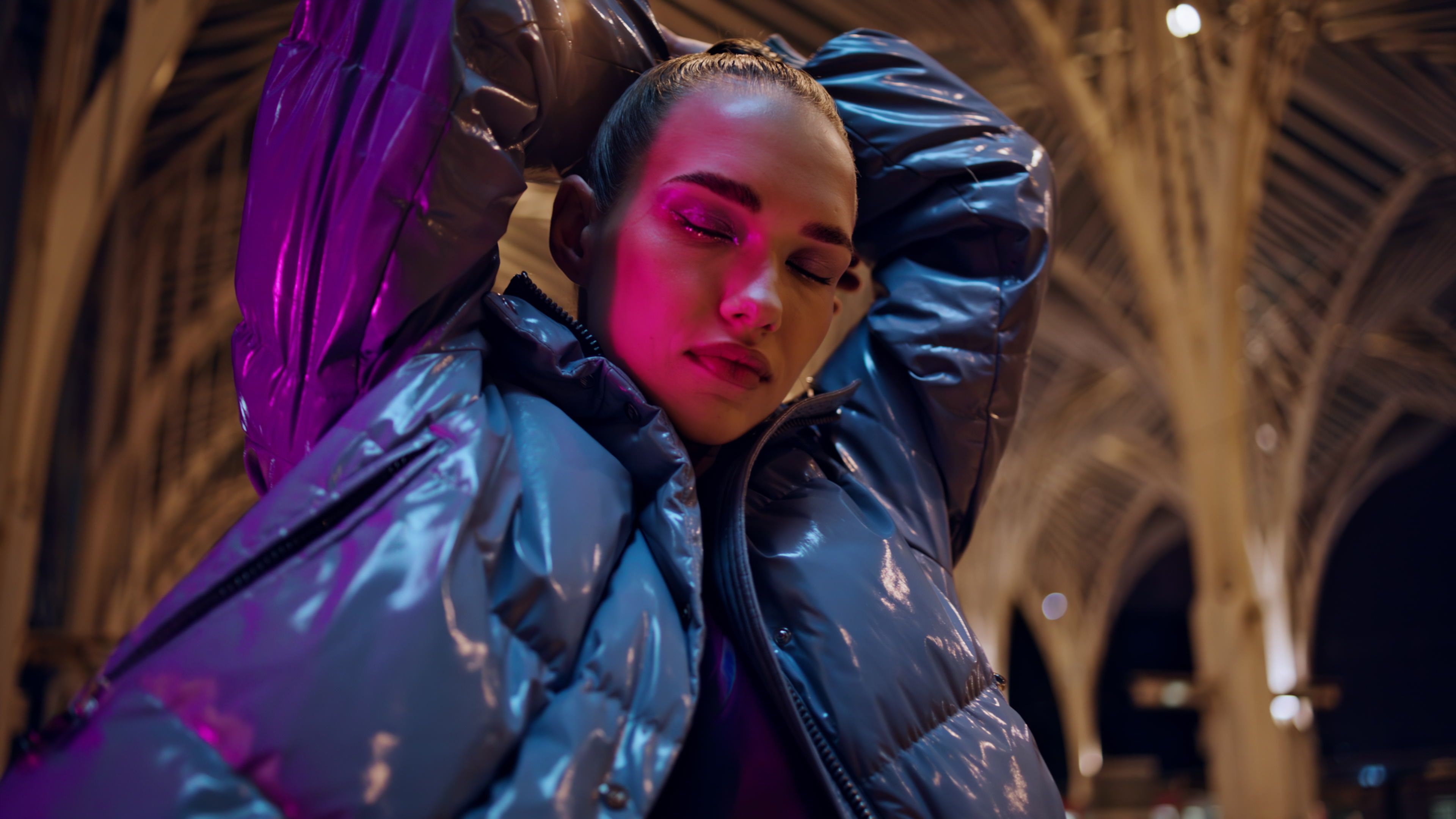 Streetwear model on a night city street — judging a streetwear manufacturer