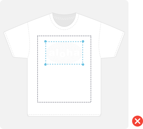 white ink is invisible on a white garment