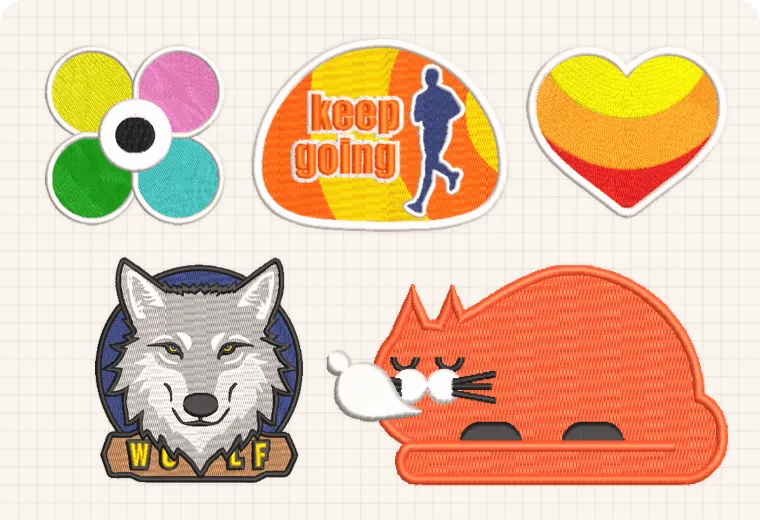 Cap embroidery close up