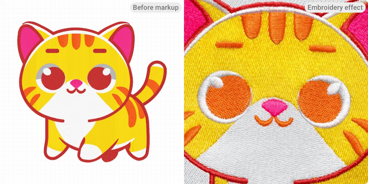 without outline stitching example