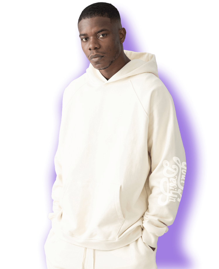brushed fleece hoodie print on demand