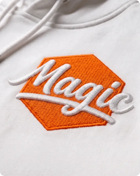 3D puff embroidery from our factory floor