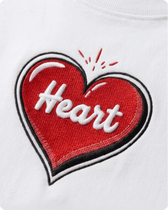 3D puff embroidery from our factory floor