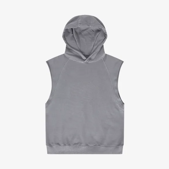 Washed Sleeveless Hoodie