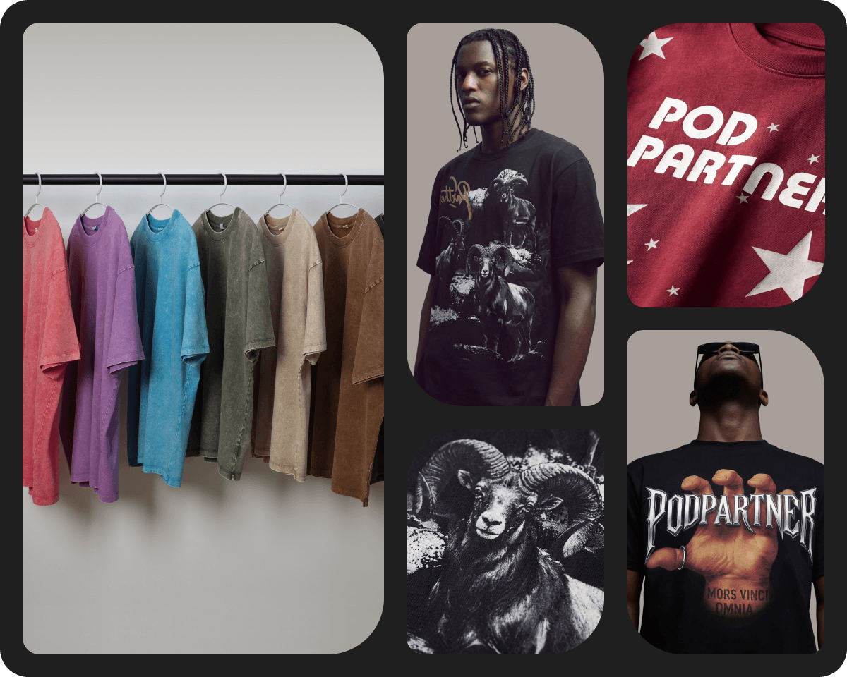 Print on demand t-shirts made in our own factory